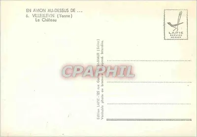 Castelo de Villeblevin — Yonne — Edição Lapie — Verso
