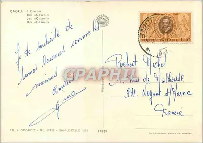 «Casoni» — rzeczowa wioska z dachami z siana — Wyd. S. Odorico, nr 8129, Ramuscello (UD) — Rewers