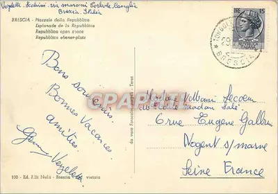 Piazza della Repubblica — Brescia — Wyd. Elli Nulti, nr 100 — Rewers