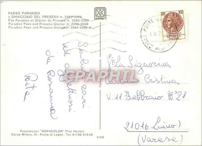 Passo Paradiso i lodowiec Presena — 2580-3068 m — Fotoedizioni NOVACOLOR — Rewers