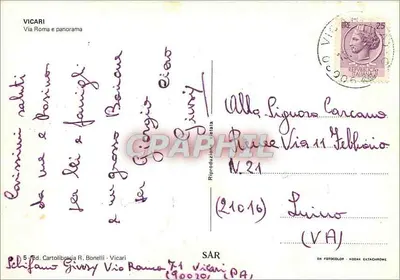 Vicari — panorama — Ed. Cartolibri R. Bonelli - Vicari, N. 21 — Achterkant