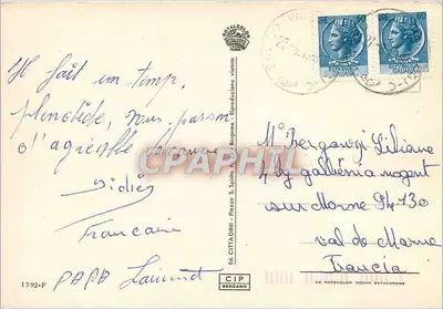 Selvino — widok panoramiczny i teleferytu — wyd. Cittadini, nr 1792-F — Rewers