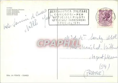 Cuneo — vista panorâmica — Edição LA FONTE - CUNEO — Verso