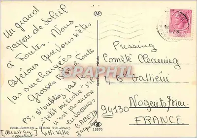 Viserbellla — widok plaży i zachodu słońca — Wydawnictwo Emmepi - Rimini — Rewers