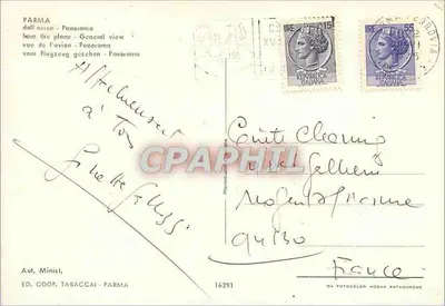 Parma — vista aérea — ED. COOP. TABACCAI - PARMA — Verso