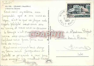 Colmar (Haut-Rhin) — A Antiga Alfândega — edições de arte — Verso