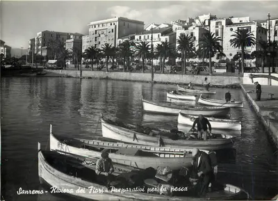 Sanremo - Riviera dei Fiori - Preparativos para a pesca — Ed. Zappa C. n° 305