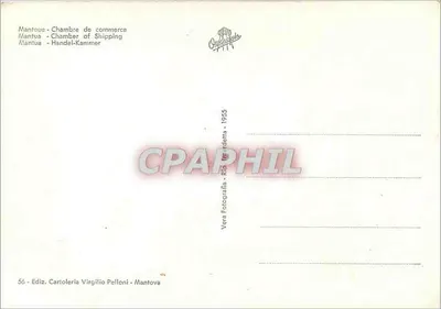 Mantova - Camera di Commercio — editor Ripandera, n° 56 — Verso