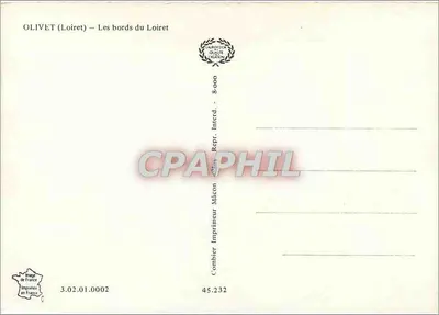 Olivet — As margens do Loiret — Impressora Combibier — Verso