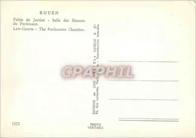 Rouen — Pałac Sądowy - Sala Sędziowska — Estel — Rewers