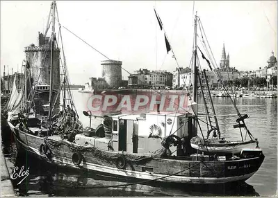La Rochelle — Port de pêche et les trois tours — Éditeur Elcé, n°15639
