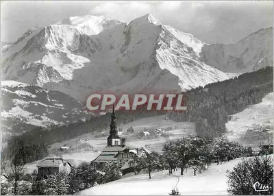 Vista de inverno de Combloux — frente ao Mont-Blanc — editor Cim