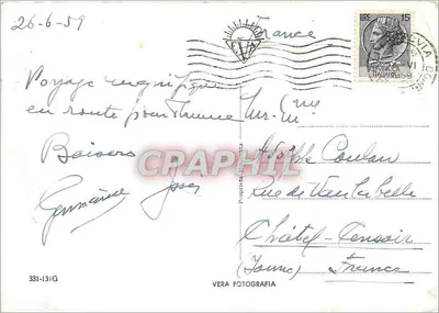 Napoli Plac Miejski — widok panoramiczny z Wulkanem w tle — VERA FOTOGRAFIA — Rewers