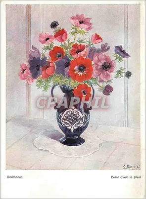 Anêmonas — pintura aquarelada — C. Pasche, n°5