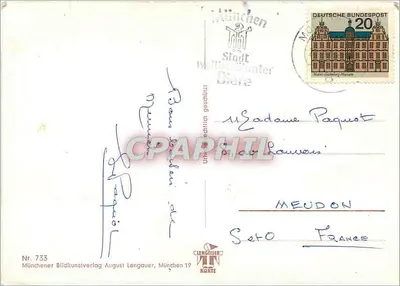Munich — widok panoramiczny i plac — Münchner Bildkunstverlag August Lengauer, n° 733 — Rewers
