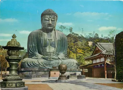 कामाकुरा के बड़ा बौद्ध - कोटोकु के मंदिर - जापान में छापा