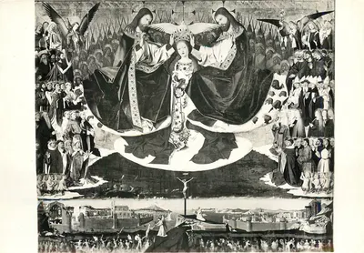 Coroação da Virgem — Enguerrand CHARONTON (século XV) — Museu de Villeneuve-lès-Avignon