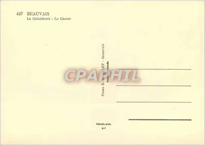 Beauvais — Katedra — Chór — Fotografia R. BAILLET — Rewers