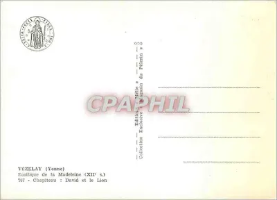 Vézelay (Yonne) — Bazylika św. Małgorzaty — Kapitele Dawida i lwia — Wydawnictwo Mélie — Rewers