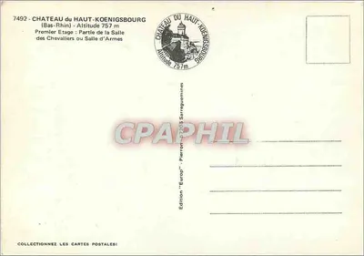 Sala broni zamku Haut-Kœnigsbourg — Wydanie 'Europ' — Pierron — Rewers