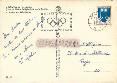Grenoble – Miasto Olimpijskie – Wydawnictwo D'IVER — Rewers