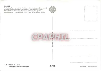 Anunciação — detalhe — Galeria Uffizi, Florença — Verso