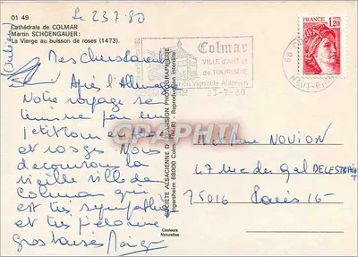 Virgem com arbusto de rosas — Martin Schoengauer (1473) — Sociedade Alsaciana de Fotografia, Colmar — Verso
