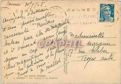 Cannes — Ogród Croisette — Wydawnictwo REILLA — Rewers