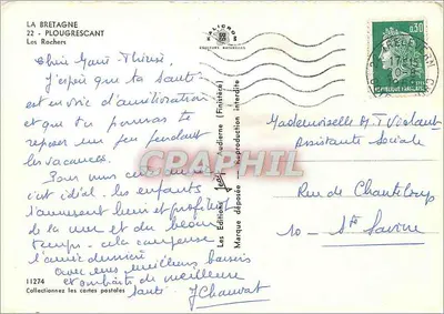 Les Rochers — Plougrescant — Kalicrom — Verso