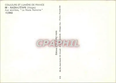 Raon-l'Étape (Vosges) — A Rota Romana — Edições Jean-Jaurès-94 — Verso