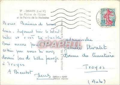 Dinard (Ille-et-Vilaine) — La Piscine de l'Ecluse et la Pointe de la Malouine — Wydawnictwo Gaby — Rewers
