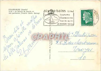 Pałac Savojski — Aix-les-Bains — Wydawnictwo JANSOL — Rewers