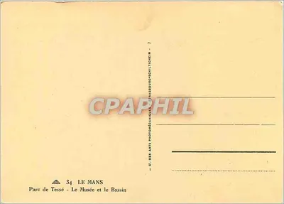 Le Mans — Park Tessé — Muzeum i basen — C. des Arts Photomécaniques — Rewers