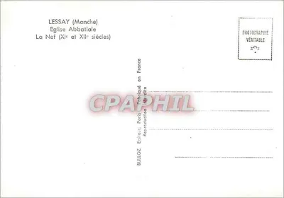 Lessay (Manche) — Chiesa Abbaziale, La Nave (XI e XII secolo) — Bulloz, Parigi — Verso