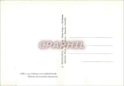Zamek Lamonzie — Zamki Dordogne — L. Chatagneau, Bordeaux — Rewers