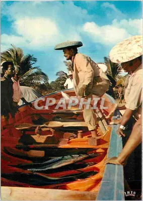 Venda de peixe ao retorno da pesca — Guadalupe — editor Mexichrome