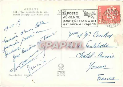 Vista geral da Cidade desde Coligny e a Pierre Bicon — Éditions Jaeger, n°544 — Verso