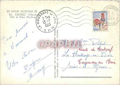 Carteret — Vista aérea — Edição LAPIE — Verso