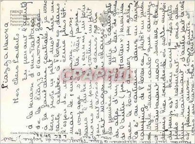 Florence — widok panoramiczny nocny — Casa Editrice Giuseppe di Boccacci, Florence — Rewers
