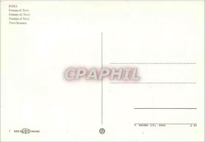 Fontanna Trevi — Rzym — Wydawnictwo P. Marzari S.R.L. Schio, nr 7 — Rewers