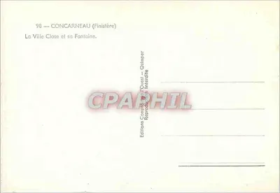 Concarneau (Finistère) — A Cidade Fechada e sua Fonte — Edições Compagnie Ouest - Quimper — Verso