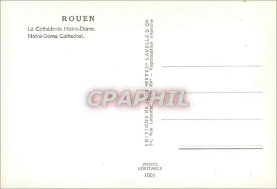 Rouen — Katedra Notre-Dame — Wydawnictwo Lavelle & Cie, Estel — Rewers