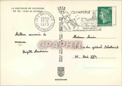 Cruz de Carrefour — Quimperlé — Edições de Arte Jos — Verso