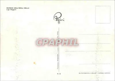 Ogród wyspy Belle — Lago Maggiore — Foliotipia Reggiori, nr 6 — Rewers