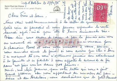 Saint-Paul-de-Vence — Fontanna i Publiczny Wodociąg — Wydawnictwo Jean Isnard — Rewers