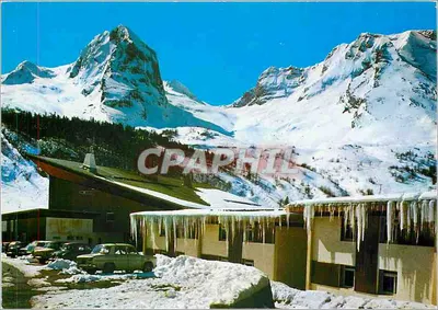 Les Eaux-Bonnes-Gourette — Estação de Esportes de Inverno (Alt. 1490 m) e o Pic de Ger (Alt. 2612 m) — Impressora da Europa
