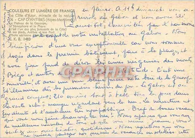 Cap Antibes — Plateau Garoupe, far i port — Wydawnictwo A. Antiphil, nr 1483 — Rewers