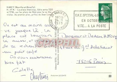 Place Stanislas — Nancy — Wydawnictwo ESTEL — Rewers