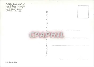 Punta Balbianello — Port z bay — Fotodizioni Sondrio Bellagio - n° 016 — Rewers