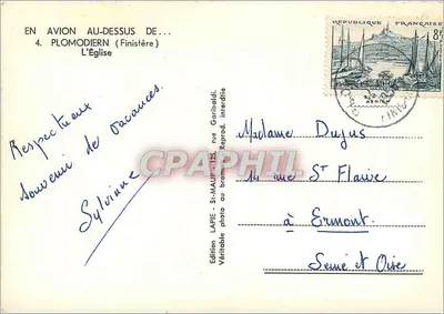 Plomodiern (Finistère) — A Igreja — Lapie Service Aérien — Verso